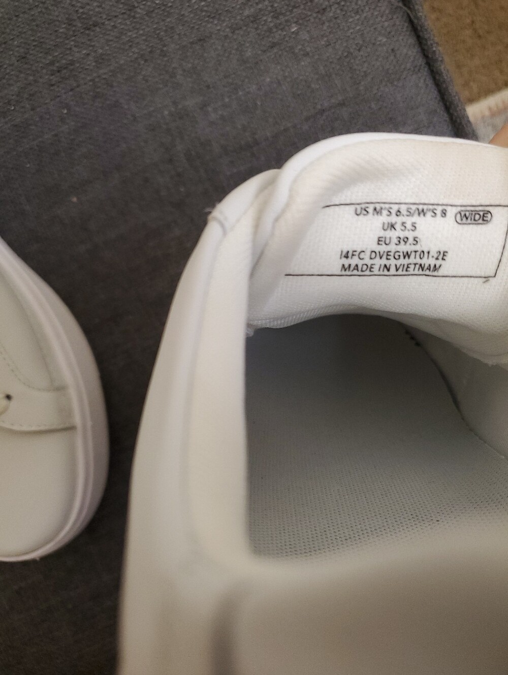 KIZIK Vegas Women’s White Sneakers Lace-up Slip In Leather Comfort Size 8 Wide - Picture 8 of 8